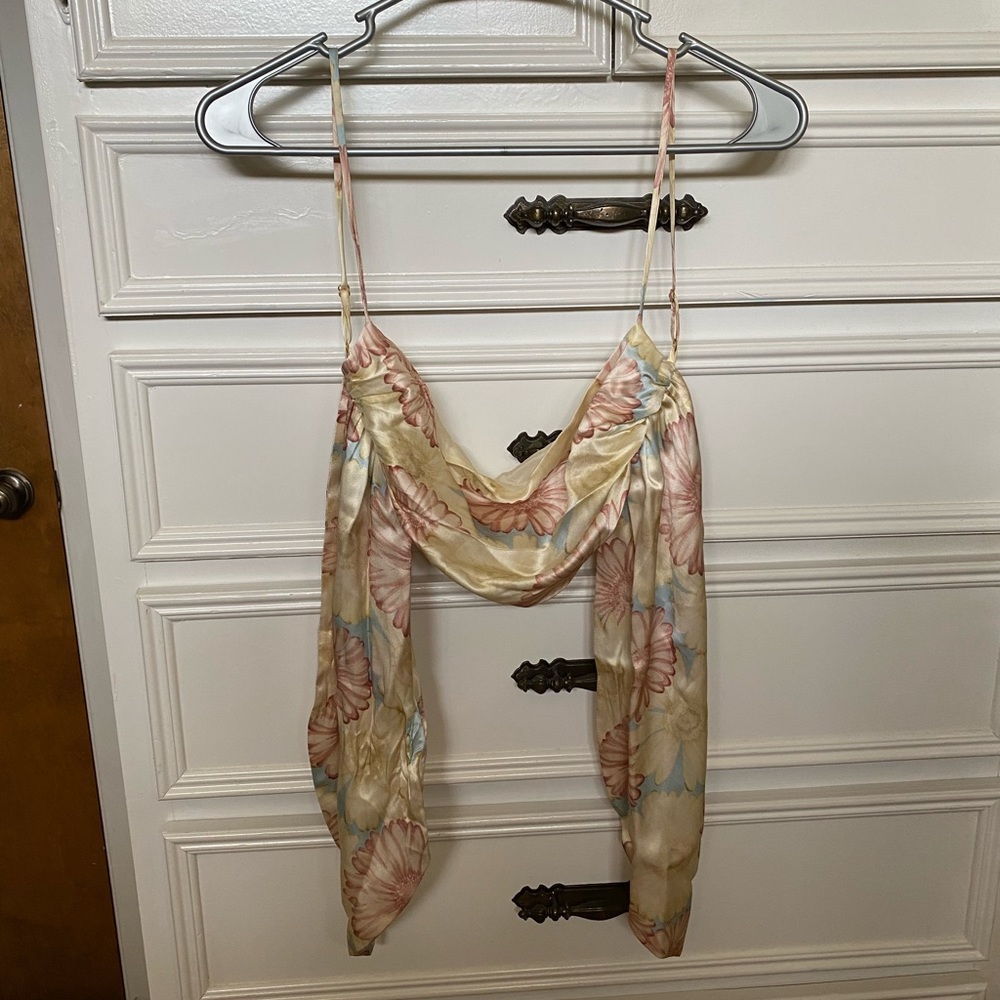 Mirror Palais silk bandana top